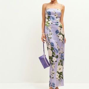 Reformation Floral Frankie Silk Maxi Dress